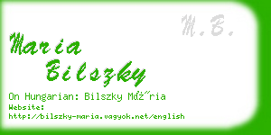 maria bilszky business card